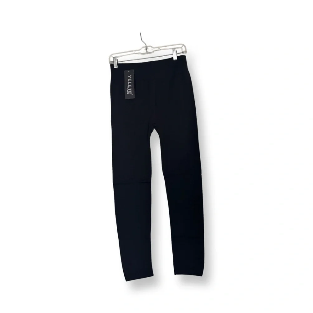 NWT ✨ fleece lined elastic mid waist leggings - Picture 3 of 6